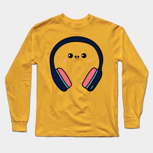 Cute kawaii headset Long Sleeve T-Shirt